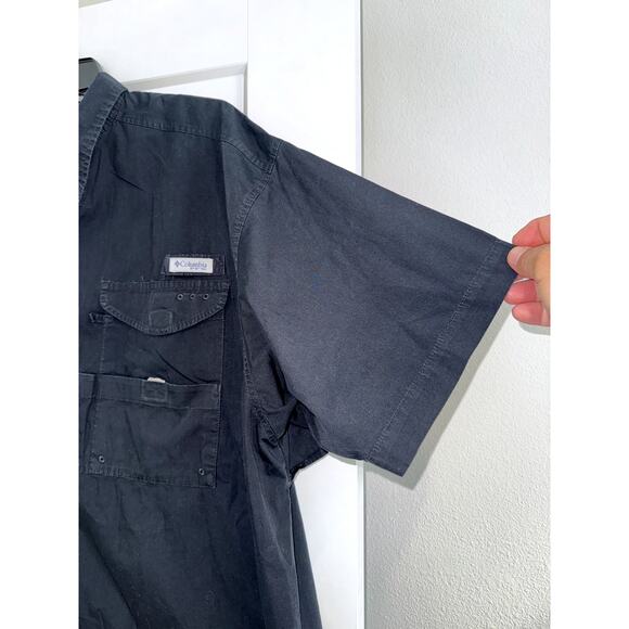 Columbia PFG Black Short Sleeve Fishing Shirt Vented Men’s XXL - Picture 5 of 9